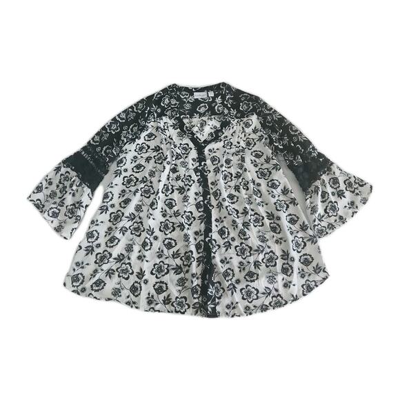 Kim Rogers Womens Button Up Blouse Multicolor Size PS 100% Polyester Half Sleeve - Picture 1 of 12